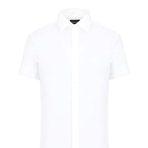 Emporio Armani Short-sleeved, stretch nylon blend shirt